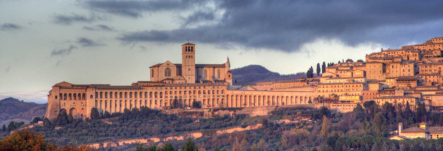 L'esterno dell'Podere del falco a Assisi